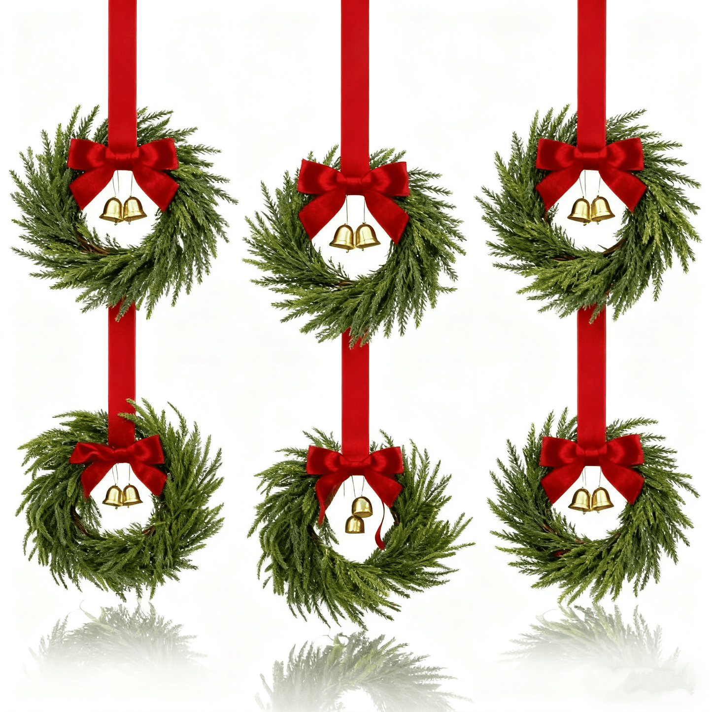 Mini Christmas Wreaths for Cabinets—Maximum Holiday Magic