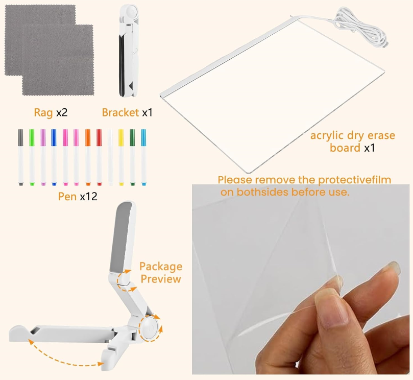 Led Note Board With Colors( 🎁Get wet wipes*2, colored pens*12 free)