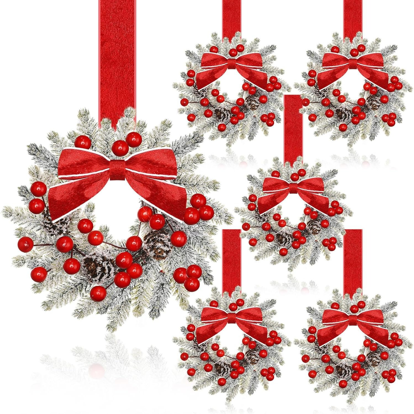 Mini Christmas Wreaths for Cabinets—Maximum Holiday Magic