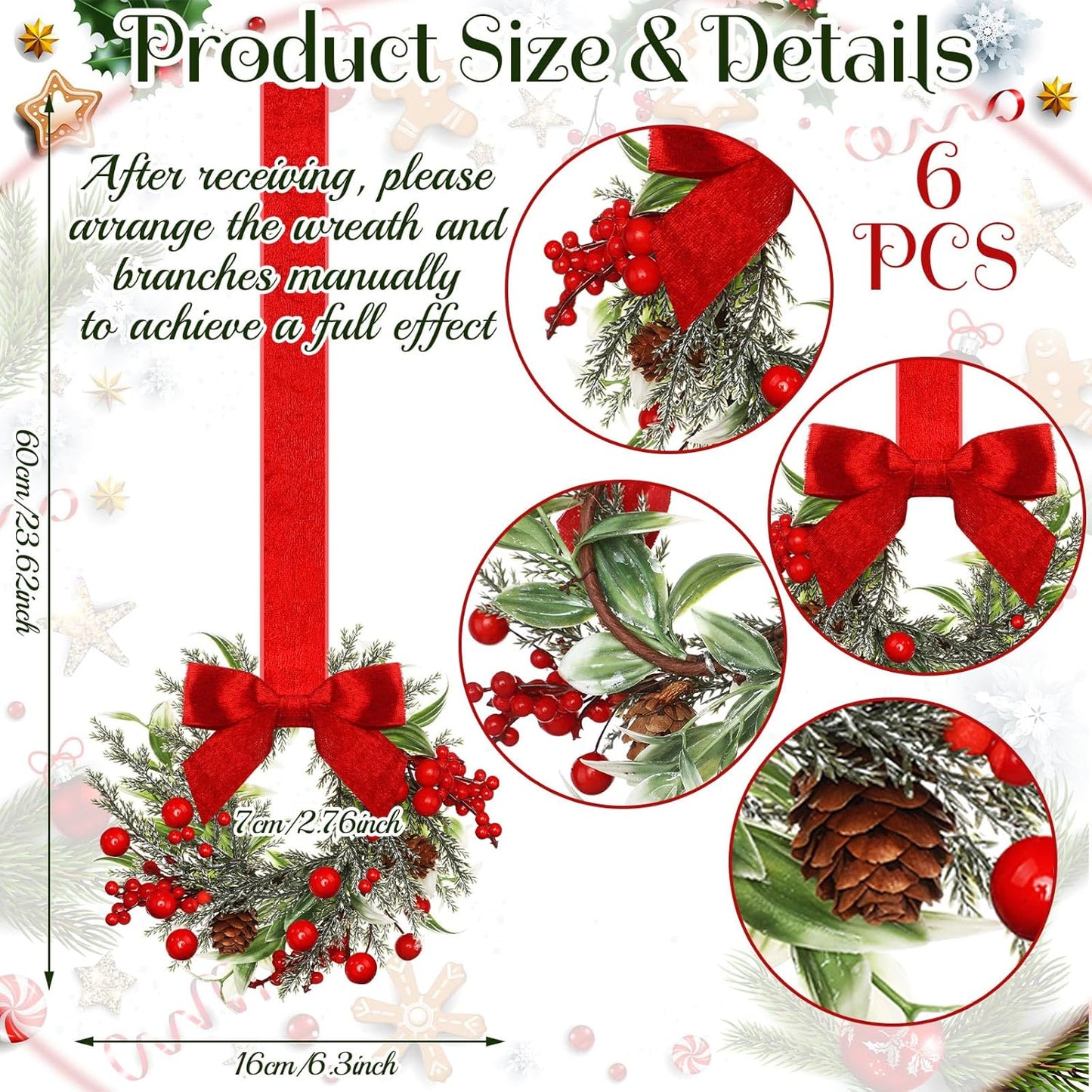 Mini Christmas Wreaths for Cabinets—Maximum Holiday Magic
