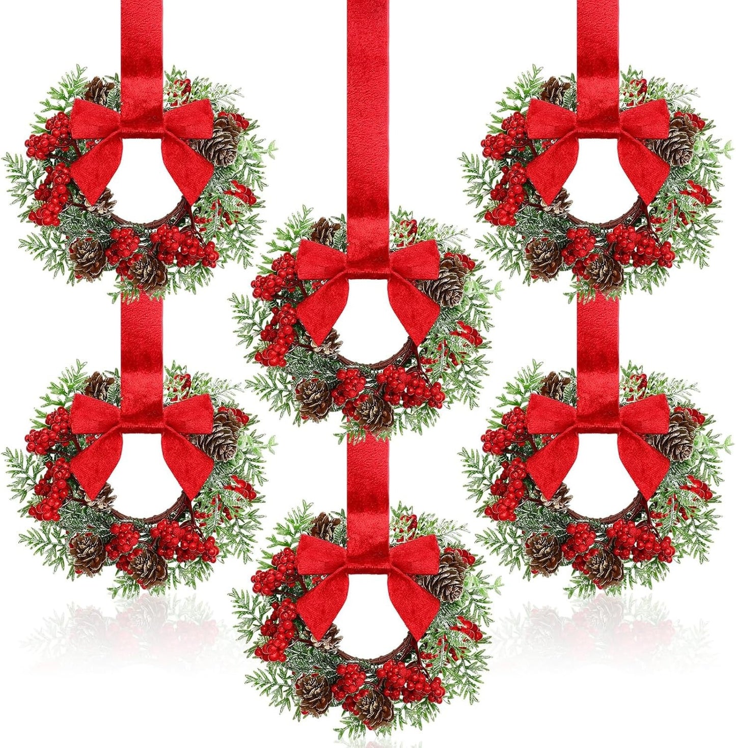 Mini Christmas Wreaths for Cabinets—Maximum Holiday Magic