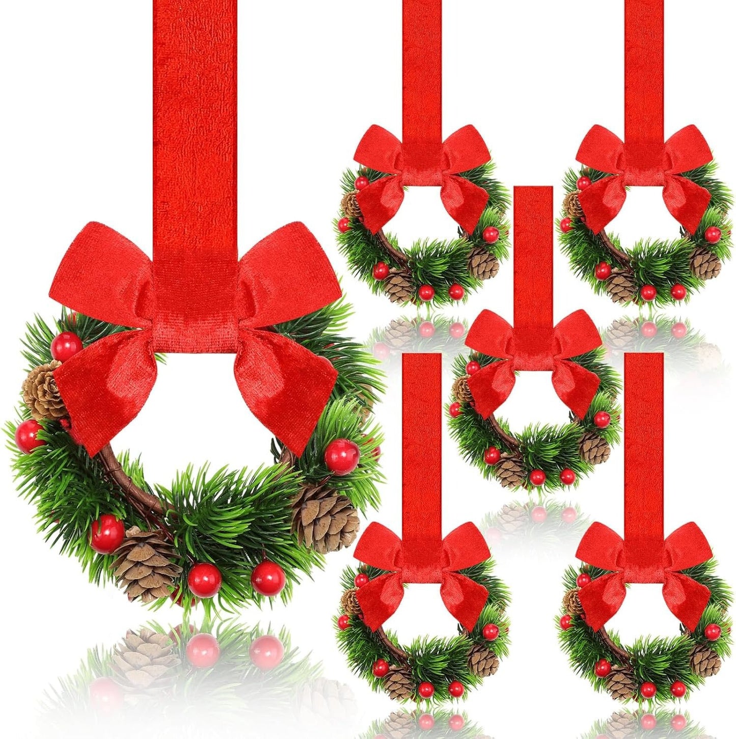 Mini Christmas Wreaths for Cabinets—Maximum Holiday Magic