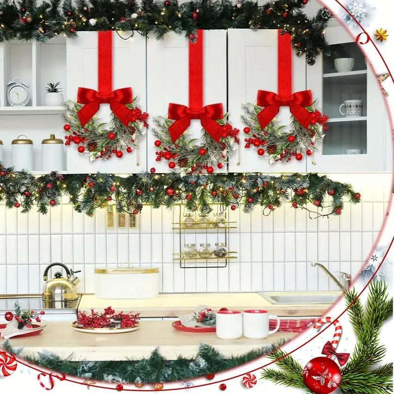 Mini Christmas Wreaths for Cabinets—Maximum Holiday Magic
