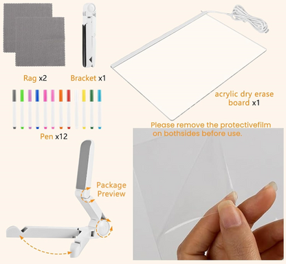 Led Note Board With Colors( 🎁Get wet wipes*2, colored pens*12 free)
