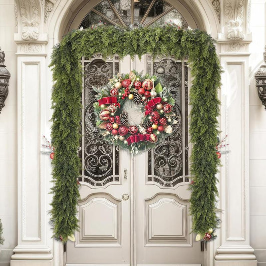 🎄Lush Artificial Cedar Garlands – Real Touch Winter Greenery