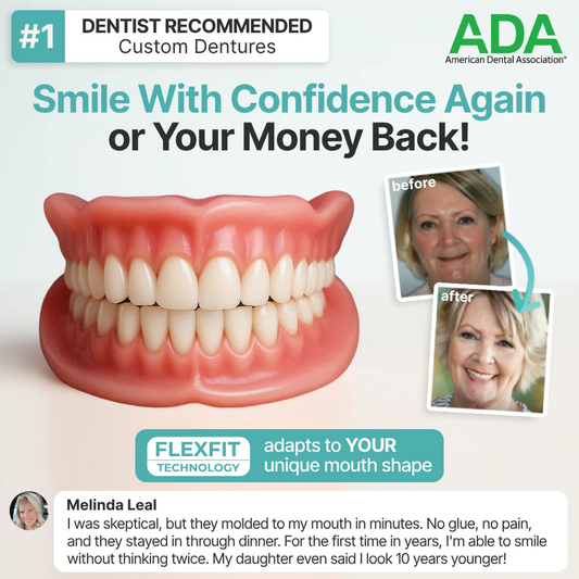 😁 Ends Today: 70% OFF! JOTUNLY™ Custom-Fit Full Functional DenturesMake you more confident – Made in the USA & FDA-Certified