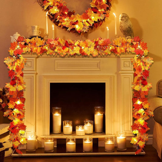 🍁$9.99 On Sale Today Only🍂Fall Wreath with Pumpkin Maple Leaves🎃